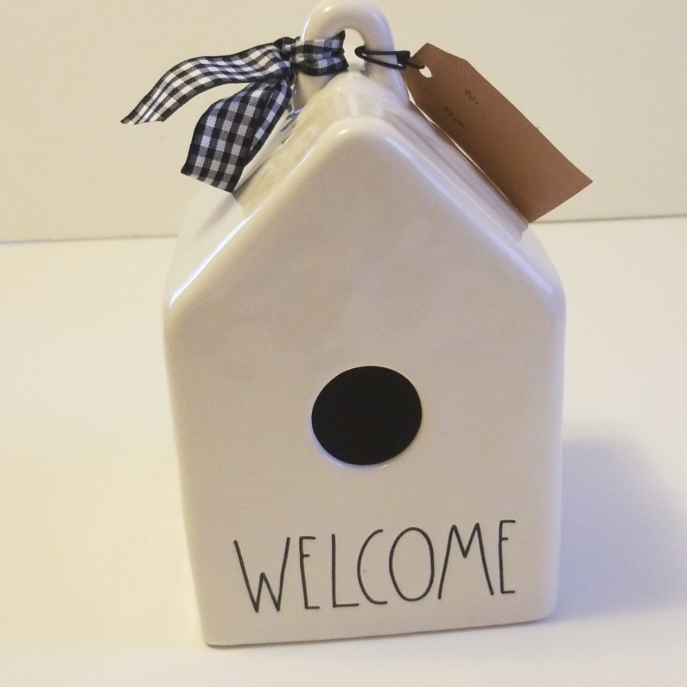 Brand new Rae Dunn "WELCOME" bird house